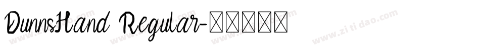 DunnsHand Regular字体转换
